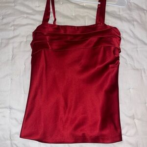 The Limited Red Satin Blouse